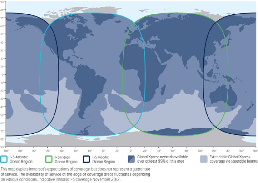 Inmarsat Global Express Coverage Inmarsat Global Express Coverage